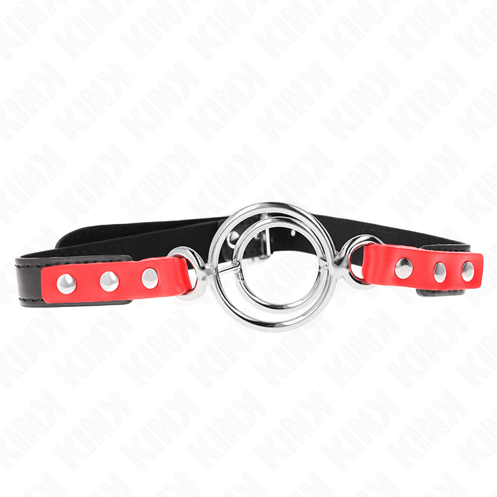 KINK - GAG COM MÚLTIPLOS O-RINGS 4 / 4,8 CM VERMELHO 38 X 56 CM 1