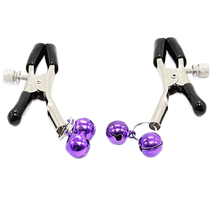 OHMAMA FETICHE - Grampos DE BICO COM SINO LILAC