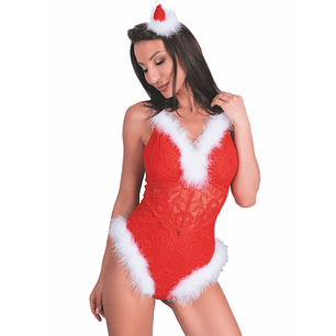 LIVCO CORSETTI FASHION - NAUGHTY SANTA LC 90706 BODYSUIT DE NATAL L/XL