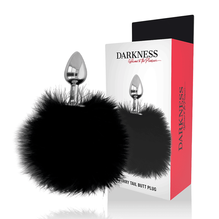 DARKNESS - PLUG ANAL EXTRA COM CAUDA PRETA 7 CM 1