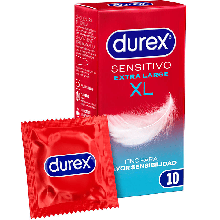 DUREX - PRESERVATIVOS SENSITIVE XL 10 UNIDADES 1