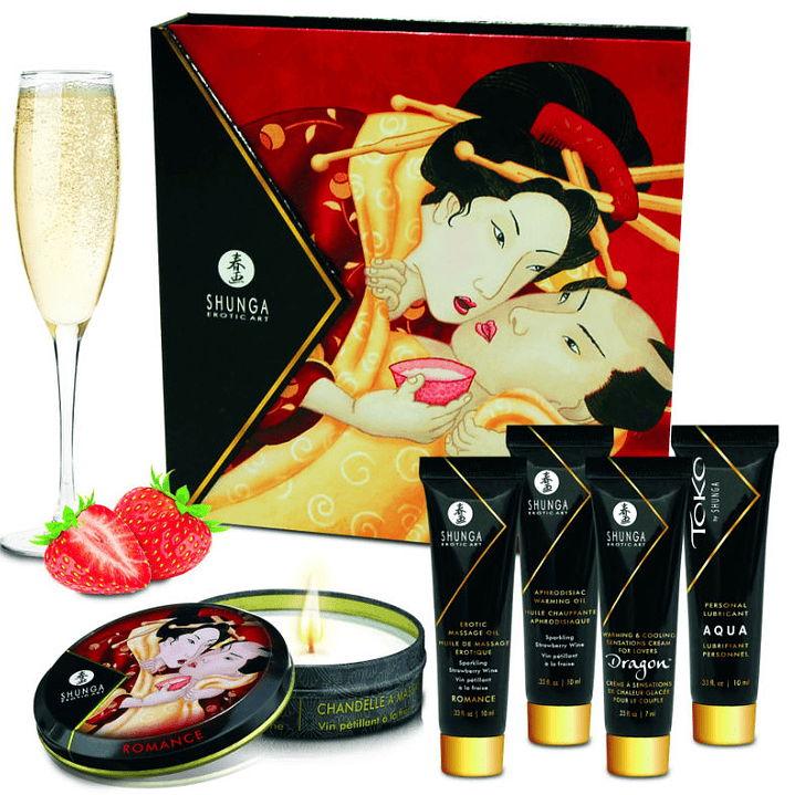 SHUNGA - KIT SECRETO DE MORANGOS E CAVA DE GEIXA 1