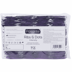 PASANTE - PRESERVATIVOS RIBS & DOTS INTENSITY 144 UNIDADES
