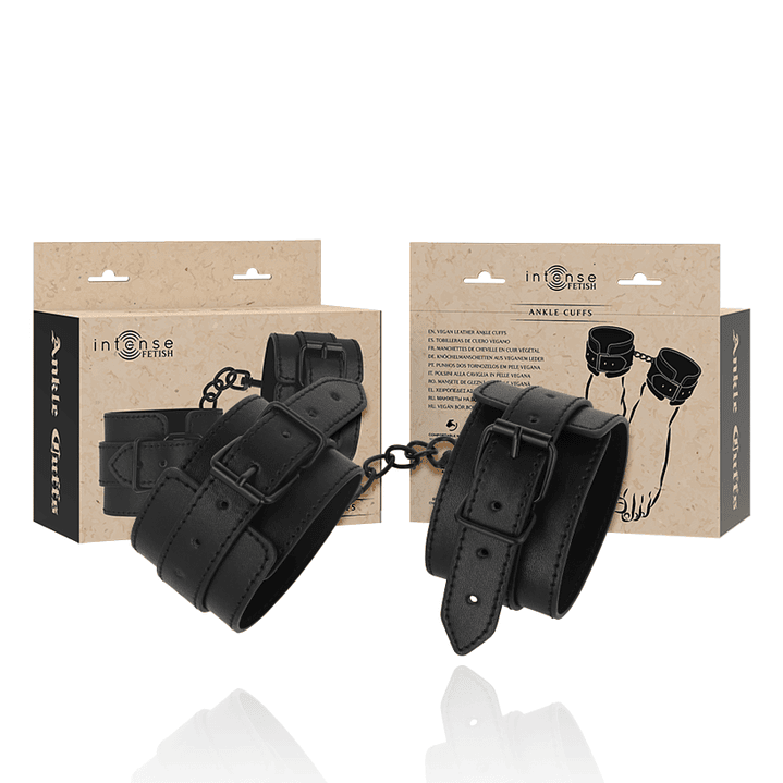INTENSE - FETISH PUNHOS DE TORNOZELO DE COURO VEGANO 1