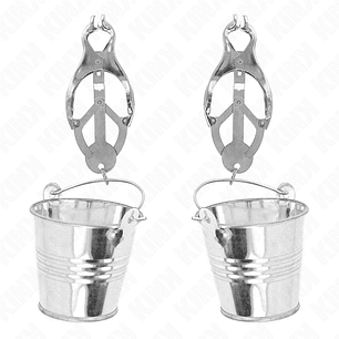 KINK - PINÇAS DE TREVO JAPONÊS COM BALDES PRATA