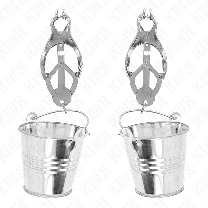 KINK - PINÇAS DE TREVO JAPONÊS COM BALDES PRATA 1