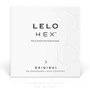LELO - CAIXA DE PRESERVATIVO HEX 3 UNIDADES