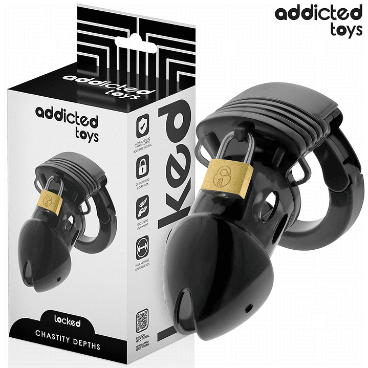 ADDICTED TOYS LOCKED - GAIOLA PARA PÊNIS CHASTITY DEPHHS 7,5 CM 1