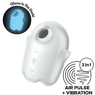SATISFYER - GLOWING GHOST AIR PULSE & VIBRADOR BRANCO
