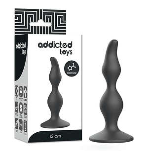 ADDICTED TOYS - PLUG SEXUAL ANAL 12 CM PRETO