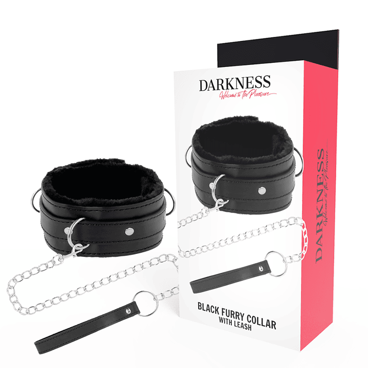 DARKNESS - COLAR DE POSTURA CONFORTÁVEL COM CORRENTE DE COURO 1