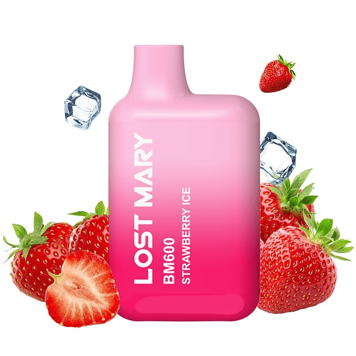 LOST MARY - BM600 NICOTINE VAPER 2% DESCARTÁVEL MORANGO ICE 1