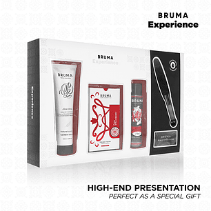 BRUMA XPERIENCE - KIT DE TENTAÇÃO VIBRO-ORGÁSMICA DE MORANGO DOCE