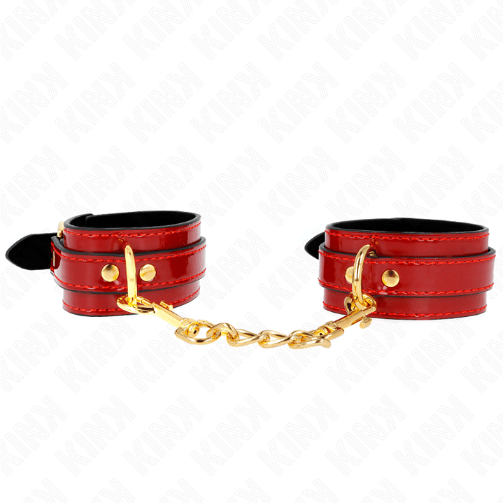 KINK - PUNHOS JOANNA ANGEL VERMELHO AJUSTÁVEL COM CORRENTE DE OURO 16,5-26 CM X 4 CM 1