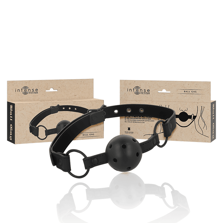 INTENSE - FETISH MORDAA DE BOLA DE COURO VEGANO 1