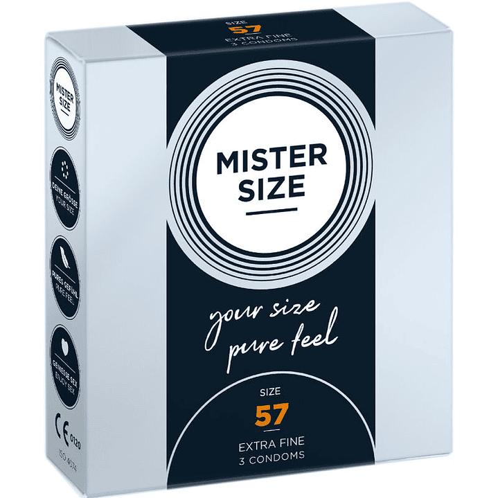 MISTER SIZE - PRESERVATIVO TAMANHO L 57 MM (3 UNIDADES) 1