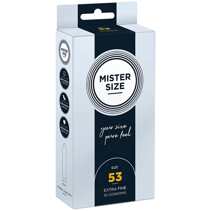 MISTER SIZE - PRESERVATIVO TAMANHO M 53 MM (10 UNIDADES) 1