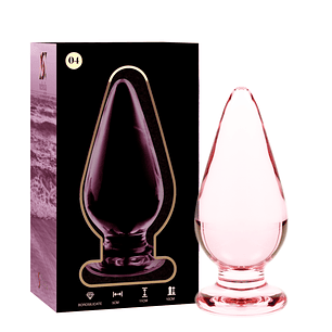 NEBULA SERIES BY IBIZA - MODELO 4 ANAL PLUG VIDRO BOROSILICADO ROSA 11 CM -O- 5 CM