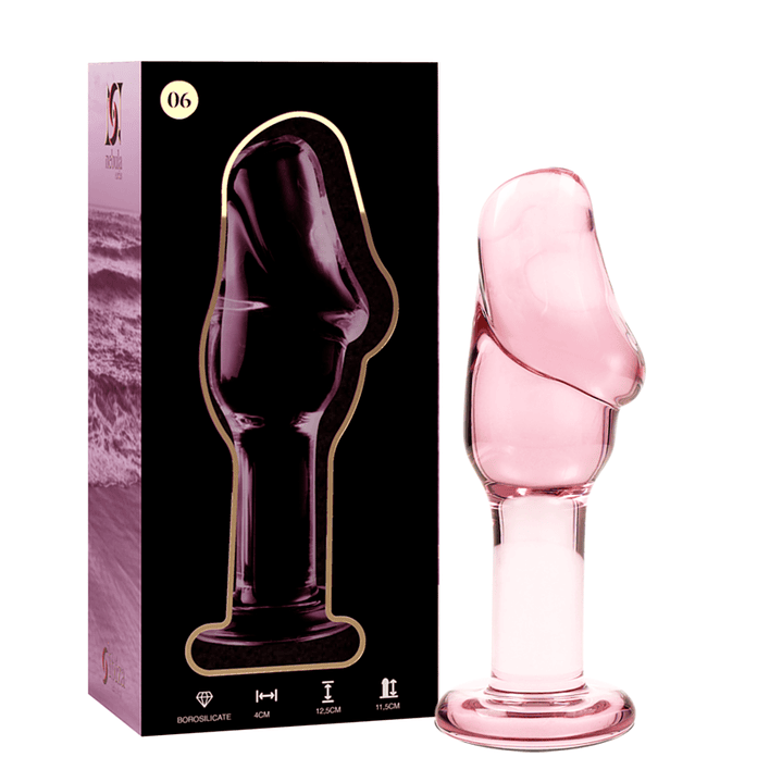 NEBULA SERIES BY IBIZA - MODELO 6 PLUG ANAL VIDRO BOROSILICADO ROSA 12.5 CM -O- 4 CM 1