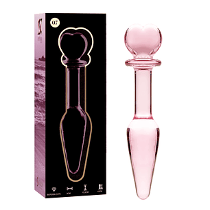 NEBULA SERIES BY IBIZA - MODELO 7 ANAL PLUG VIDRO BOROSILICADO ROSA 13.5 CM -O- 3 CM