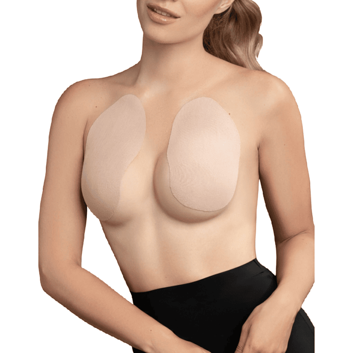 BYE-BRA - APRIMORAMENTO SEIOS + 3 PARES DE CETIM BEIGE COPO A/C 1