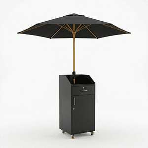 Módulo Valet Parking Color negro + Sombrilla