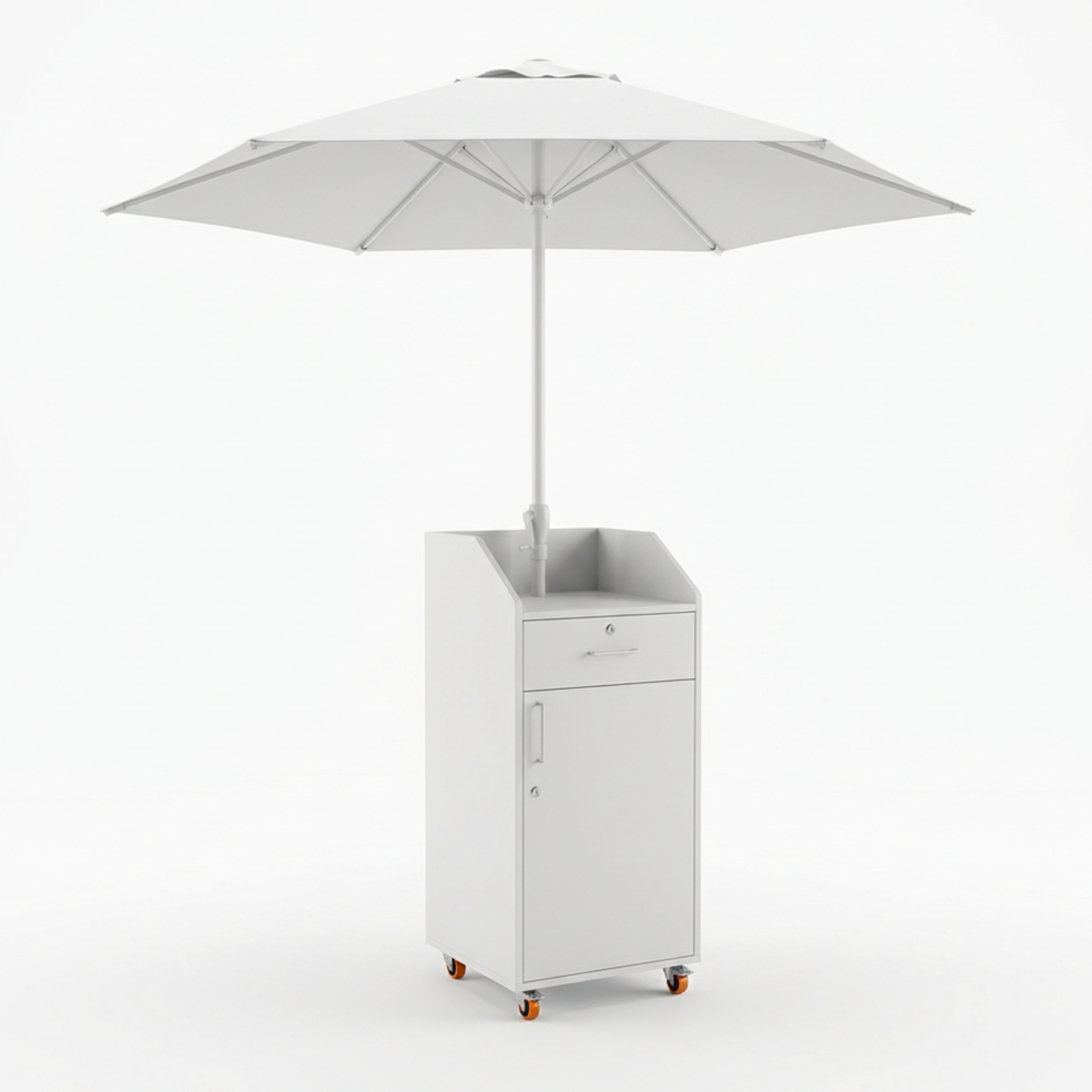 Módulo Valet Parking Color Blanco + Sombrilla 1