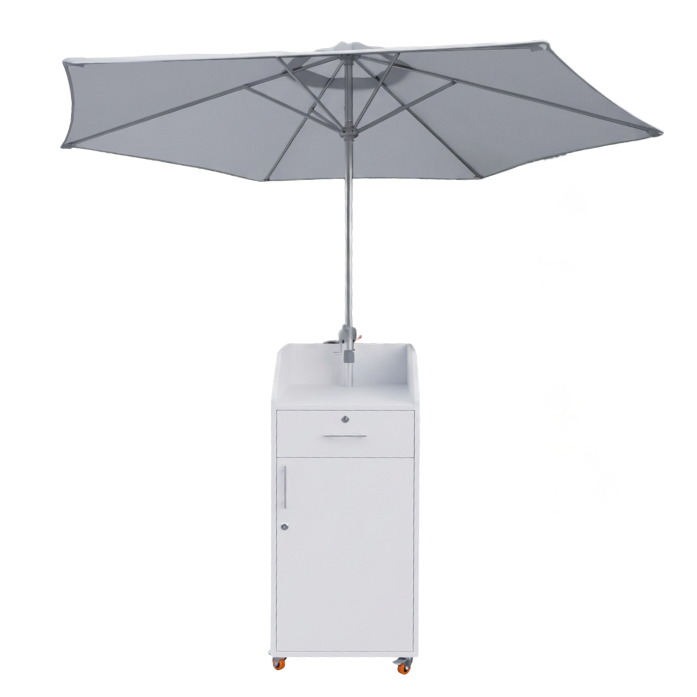 Módulo Valet Parking Color Blanco + Sombrilla 2