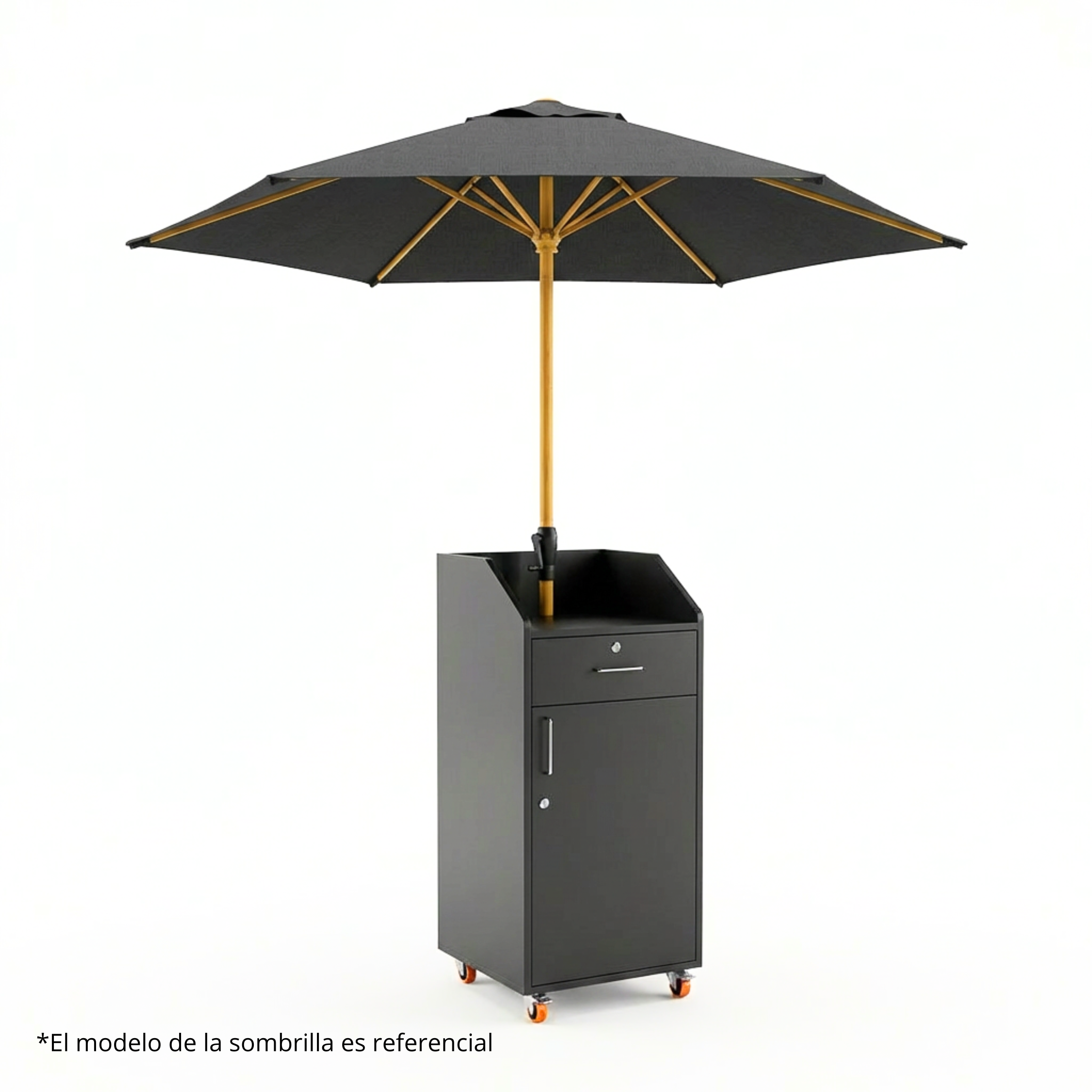 Módulo Valet Parking Color negro + Sombrilla 1