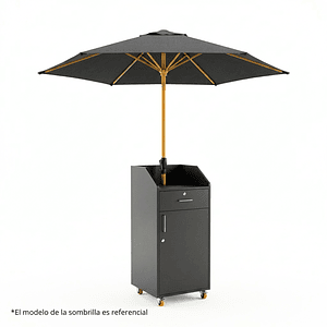 Módulo Valet Parking Color negro + Sombrilla