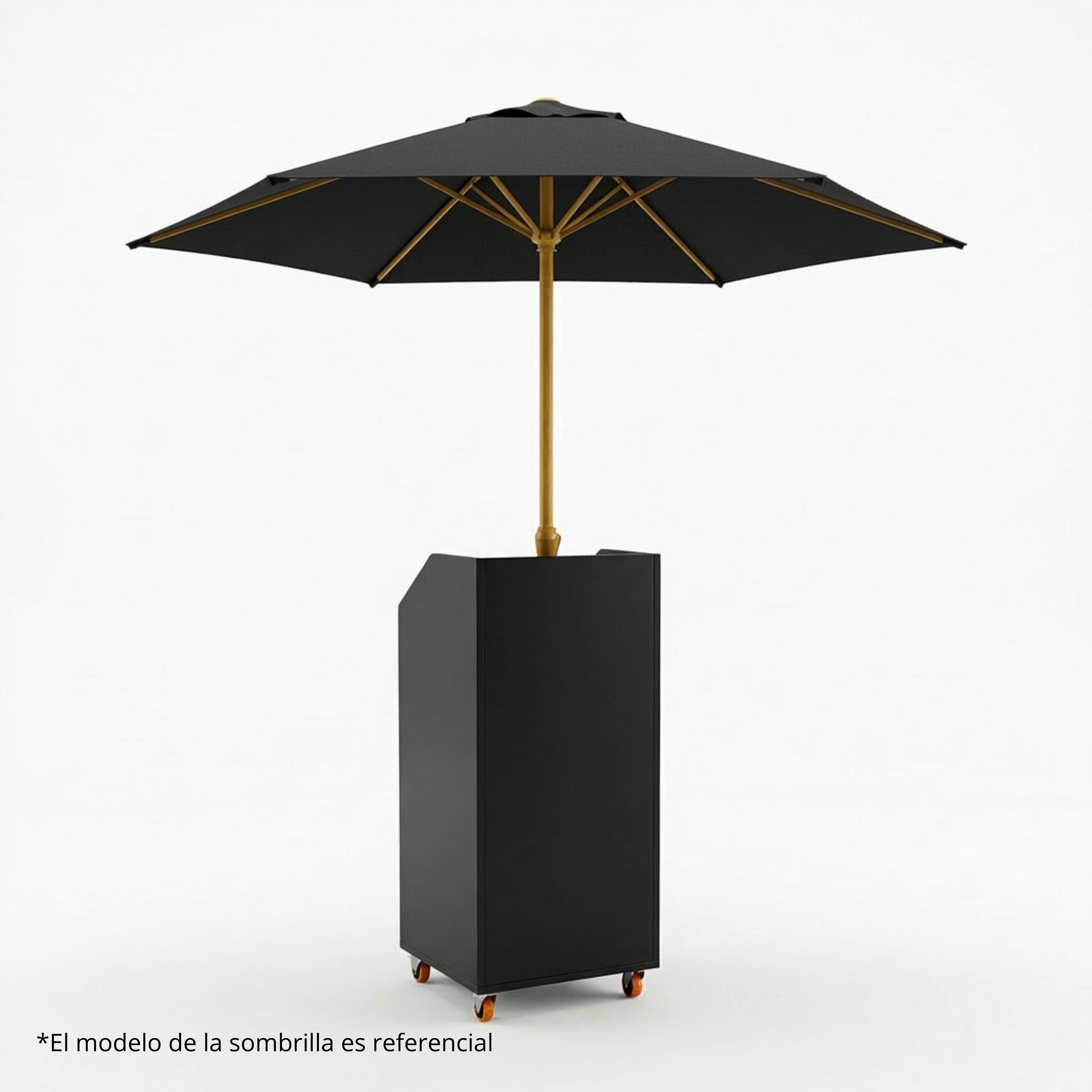 Módulo Valet Parking Color negro + Sombrilla 2