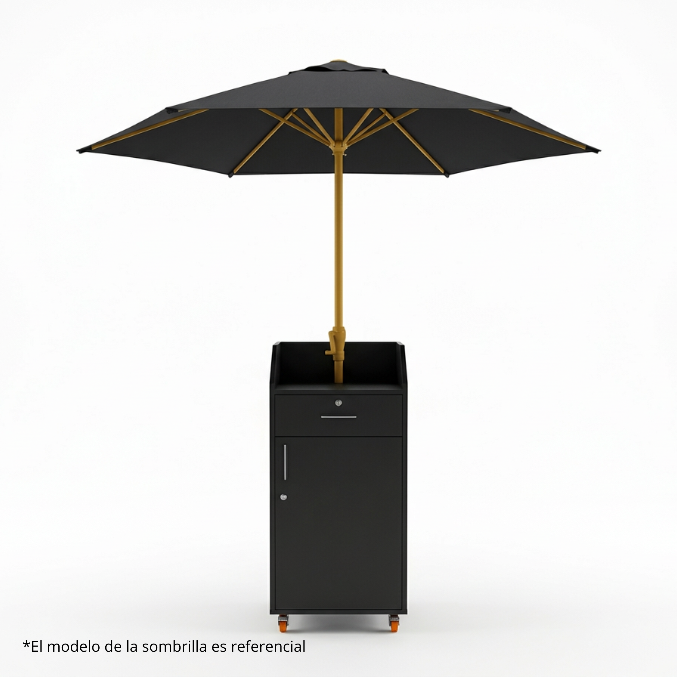 Módulo Valet Parking Color negro + Sombrilla 3