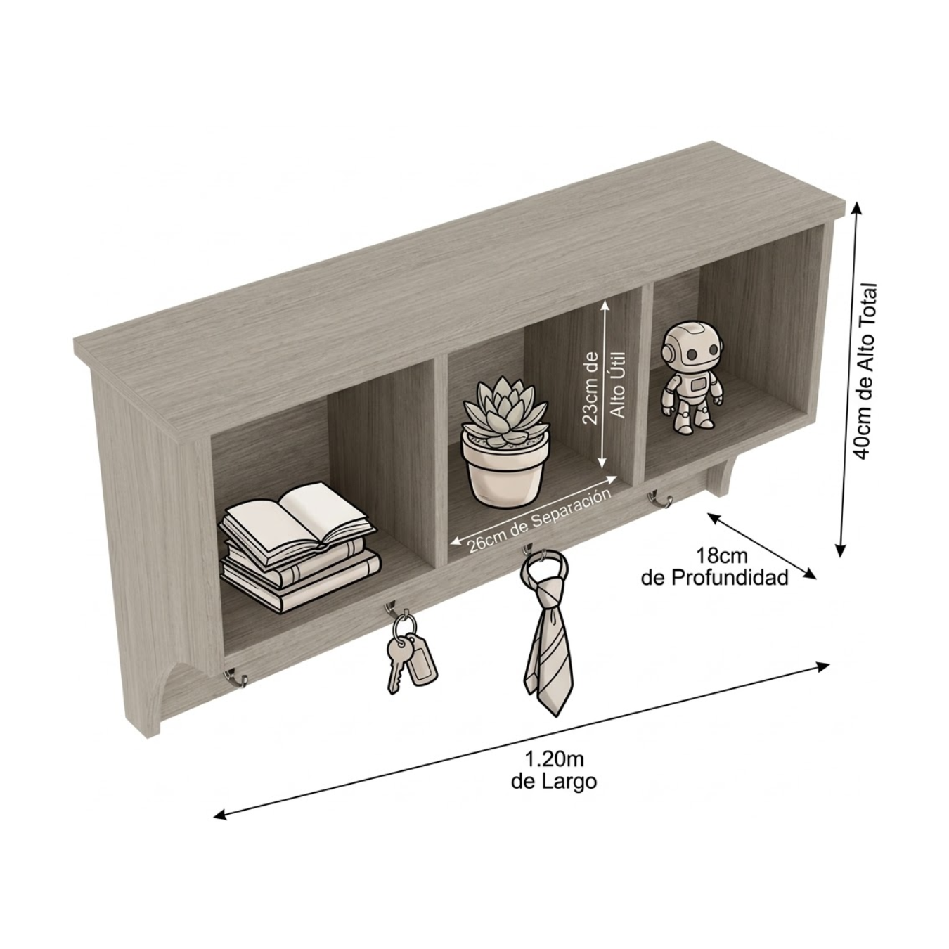 Mueble Alto Colgador de Ropa 3