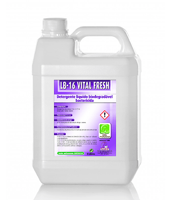 LB-16 VITAL FRESH - Detergente líquido biodegradável com acção bactericida. 