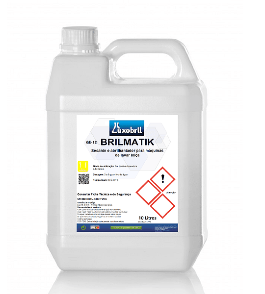 GE-12 BRILMATIK - Secante e Abrilhantador para máquinas de lavar loiça - 5 Litros