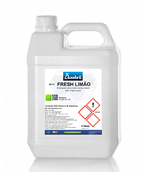 LB-137 FRESH LIMÃO - Detergente bio-álcool para limpeza geral - 5 Litros