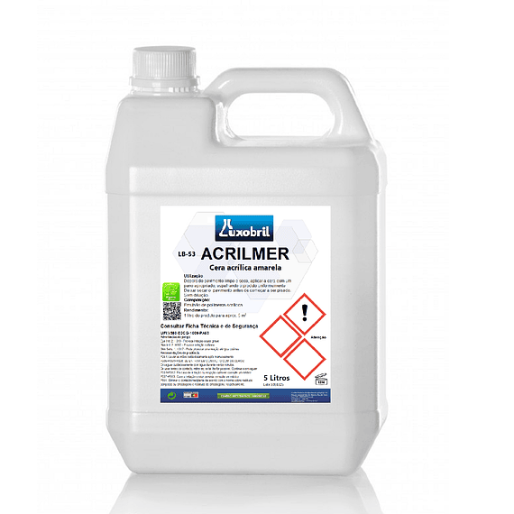LB-53 ACRILMER - Cera acrílica amarela - 5 Litros