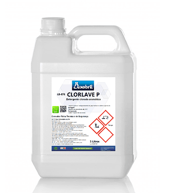 LB-870 CLORLAVE P - Detergente Clorado aromático - 5 Litros