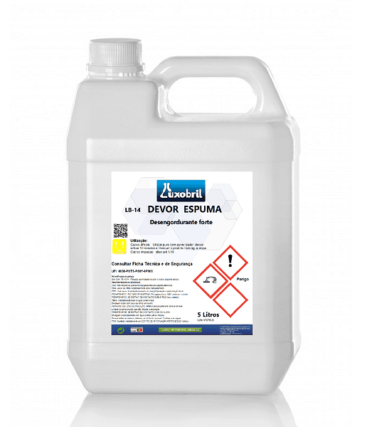 LB-14 DEVOR ESPUMA - Desengordurante forte - 5 Litros