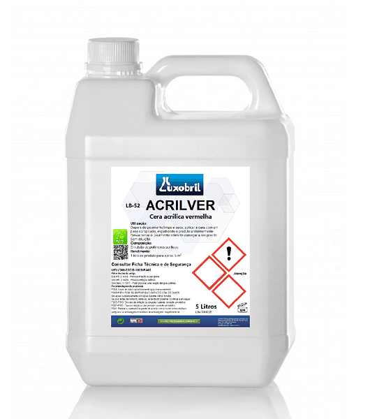 LB-52 ACRILVER - Cera Acrílica Vermelha - 5 Litros