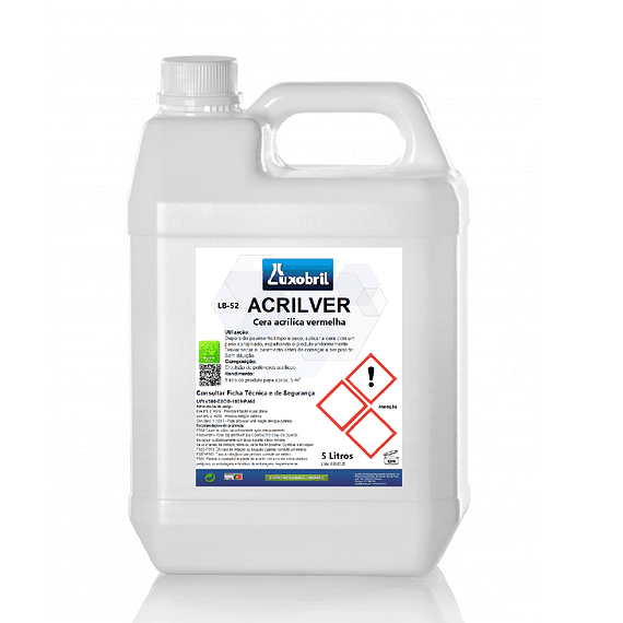 LB-52 ACRILVER - Cera Acrílica Vermelha - 5 Litros
