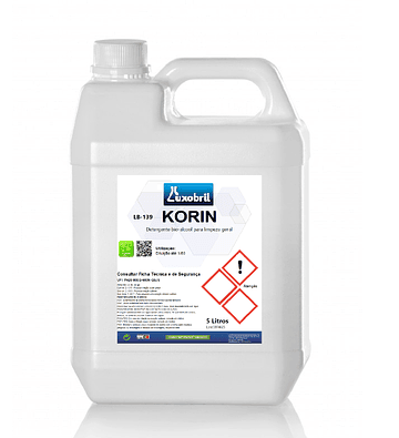 LB-139 KORIN - Detergente bio-álcool para limpeza geral. - 5 Litros