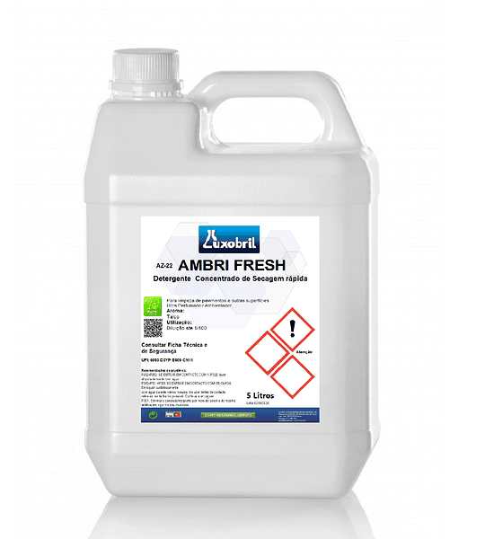 AZ-22 AMBRI FRESH - Detergente Concentrado de Secagem Rápida - 5 Litros