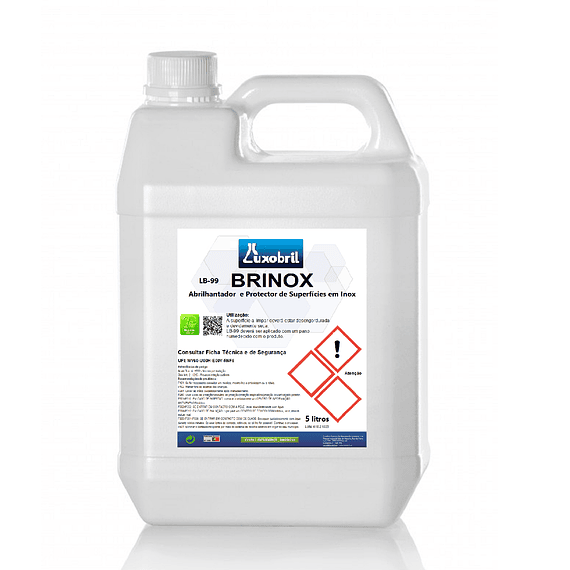 LB-99 BRINOX - Abrilhantador e protetor de superfícies em inox - 5 Litros