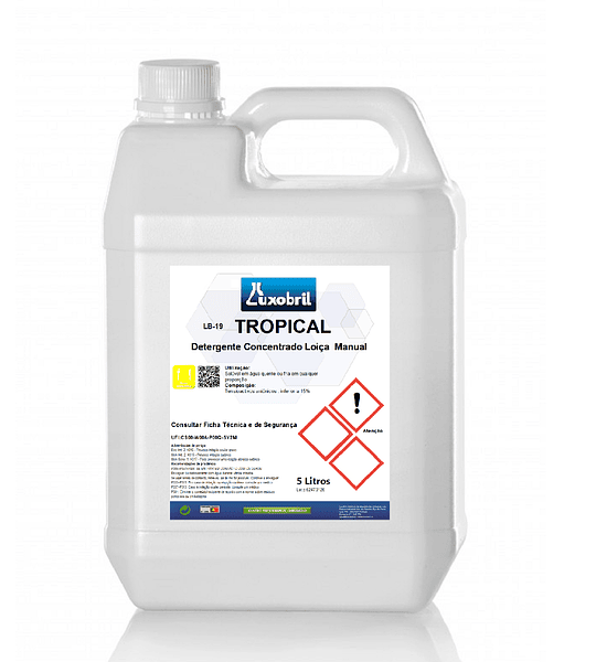 LB-19 TROPICAL - Detergente Concentrado para lavagem manual de loiça - 5 Litros