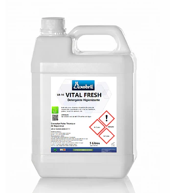 LB-16 VITAL FRESH  - Detergente líquido biodegradável com ação higienizante. - 5 Litros