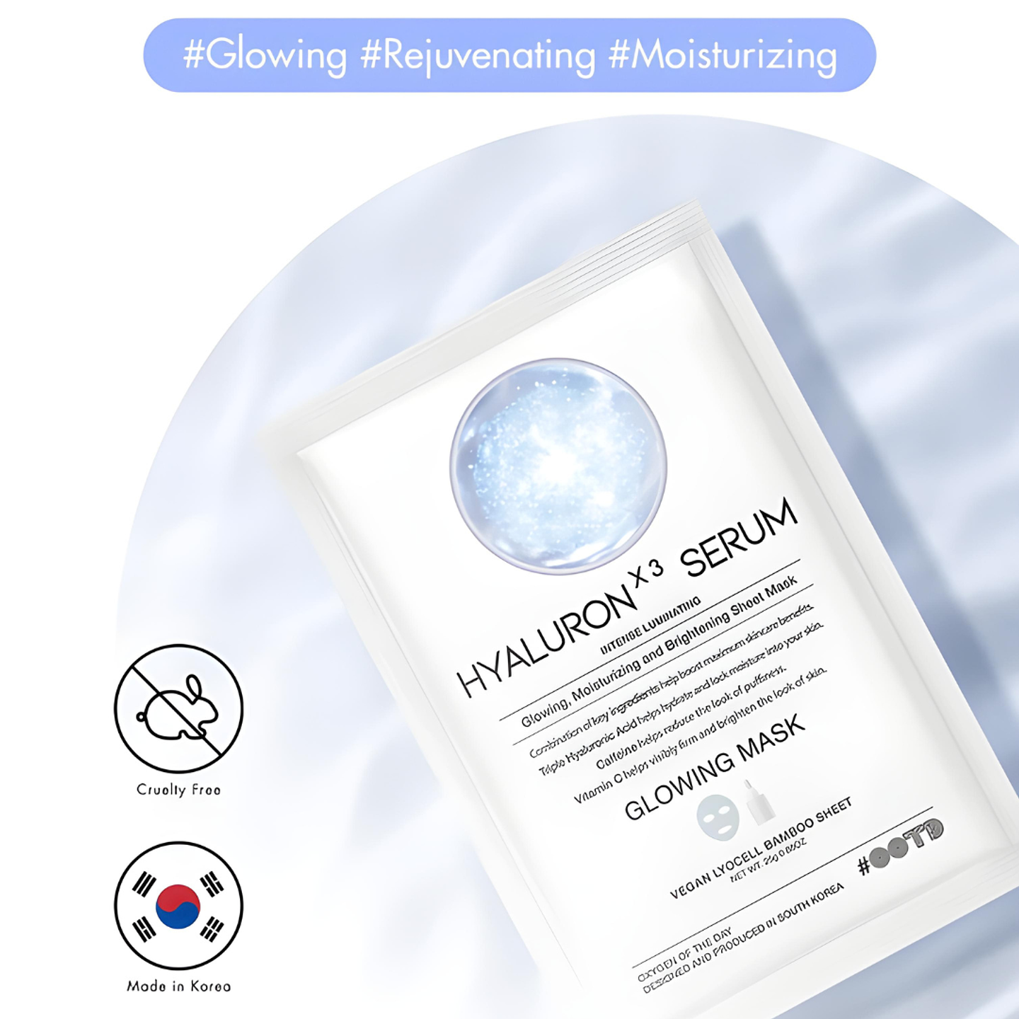 Mascarilla Luminosa con Triple Sérum de Ácido Hialurónico 25g 2