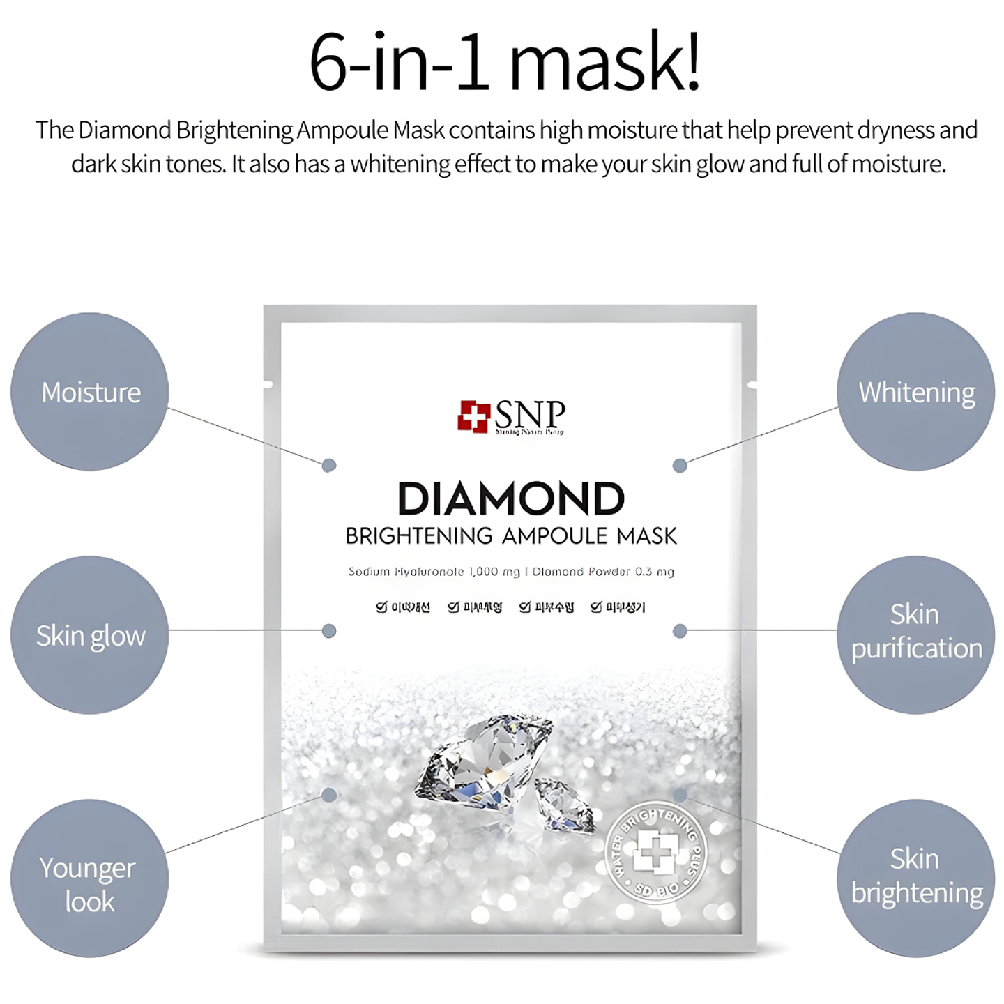 Mascarilla Facial Diamond Brightening Ampoule Mask  2