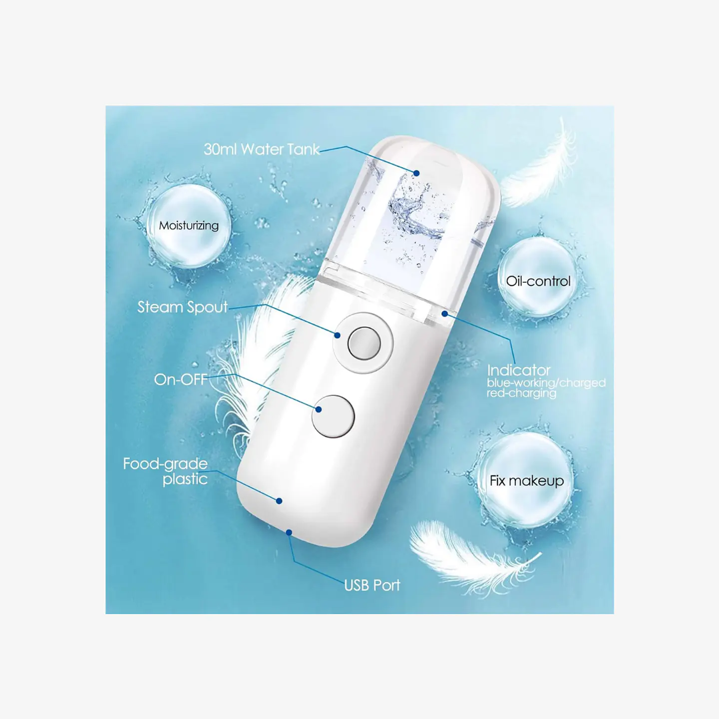 Mini Vaporizador Facial Portátil 9