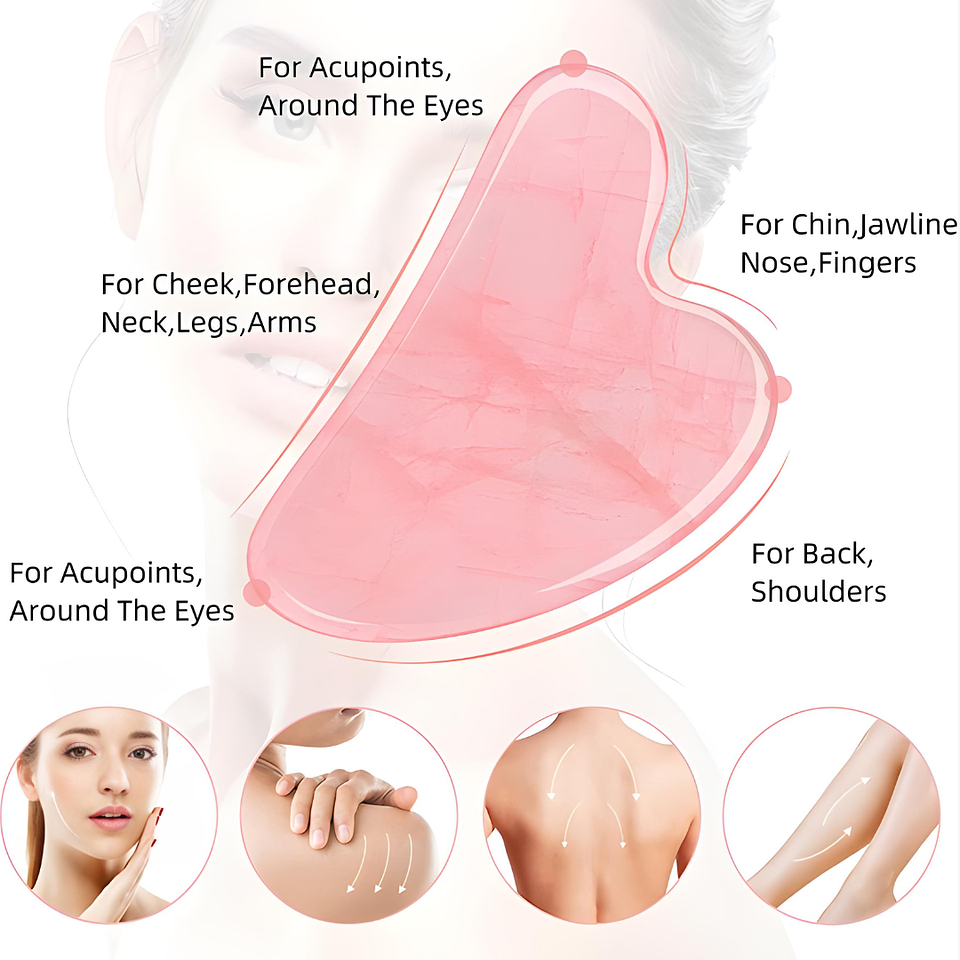 Cuarzo Rosa Facial Gua Sha 3